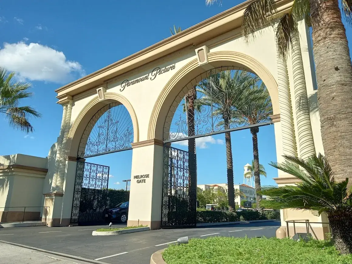 The Melrose Gate entrance to the Paramount Pictures studio lot in Hollywood (file photo)