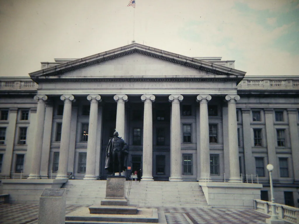 File photo of the United States Treasury Building in Washington, D.C.