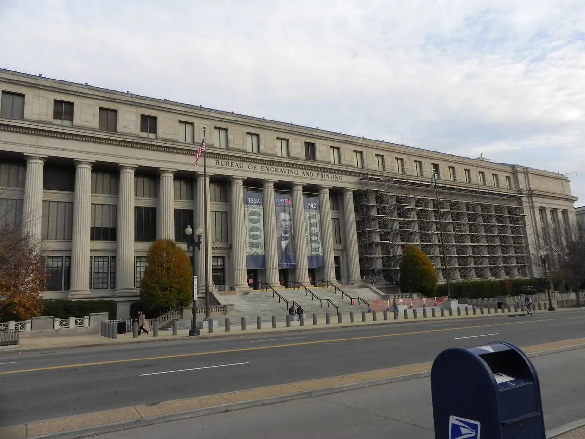 Bureau of Engraving and Printing building in Washington, where U.S. paper currency is printed (file photo)