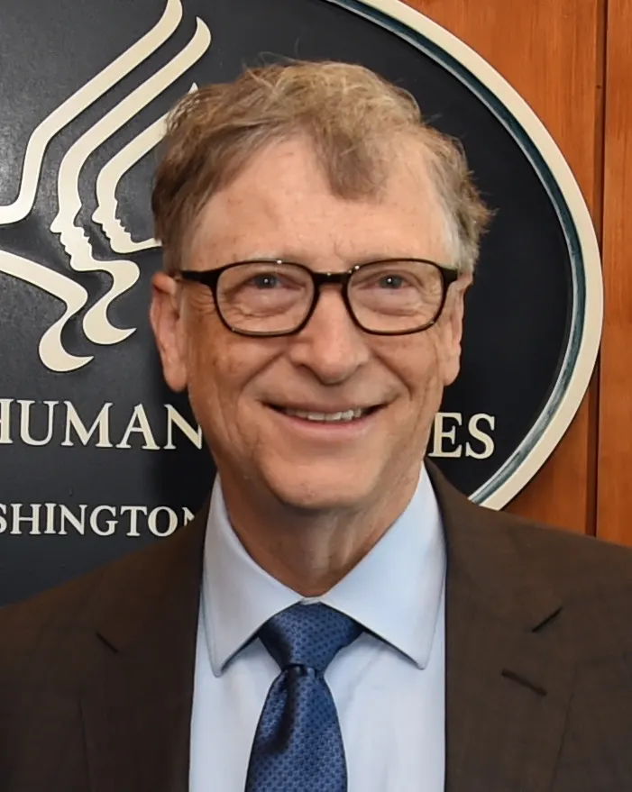Bill Gates speaking during a 2018 meeting at the U.S. Department of Health and Human Services